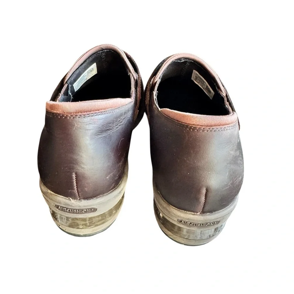 Merrell Pro ComfortBase Air Cushion+ Brown Leather Clogs 8.5 Slip Resistant Work